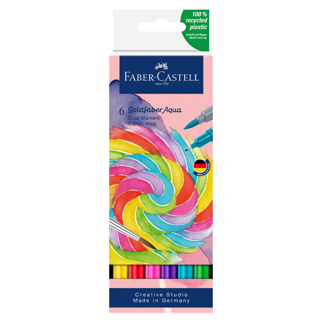 Goldfaber Aqua Dual Marker 6-sæt Candy shop