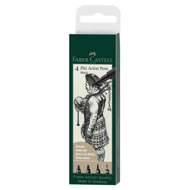PITT Artist 4-pak Black