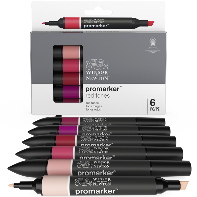 Promarker 6-sæt Red tones