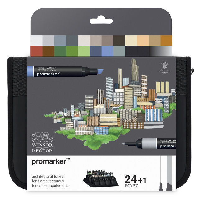 Promarker Architectural Tones Wallet 24-sæt