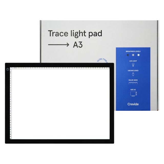 varme hånd fingeraftryk Crevide Lysbord Trace Light Pad A4 | Pen Store
