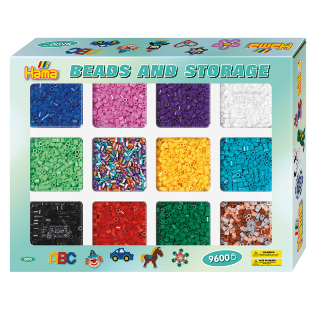 Midi Perler og Opbevaring 9 600 stk.