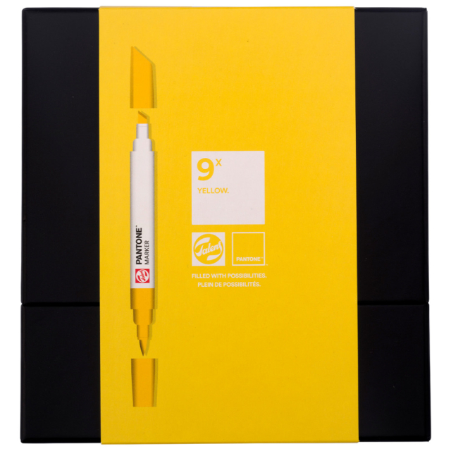 Marker 9-sæt Yellow