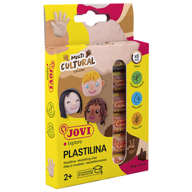 Plastilina Modelleringsler 6 stk Skintones 15 g