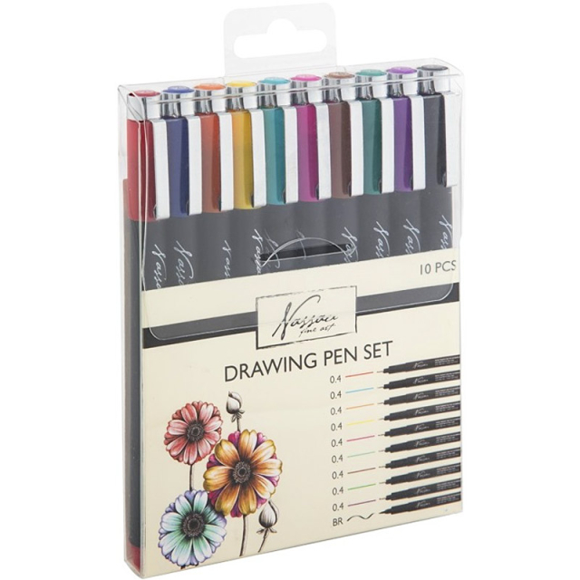 Drawing Pen Farvede Fineliners 10-sæt