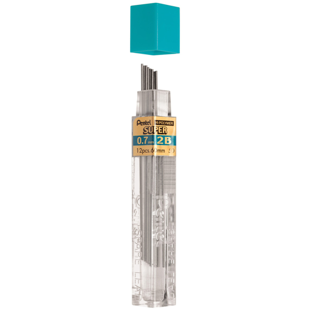 Hi-Polymer Stift 0,7 sæt 12 stk 2B i gruppen Penne / Pentilbehør / Blyantstifter hos Pen Store (130938)