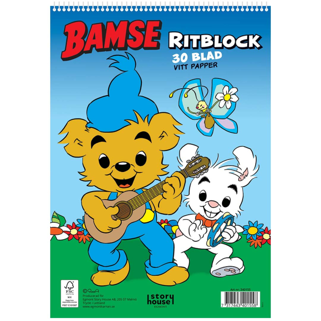 Tegneblok Bamse