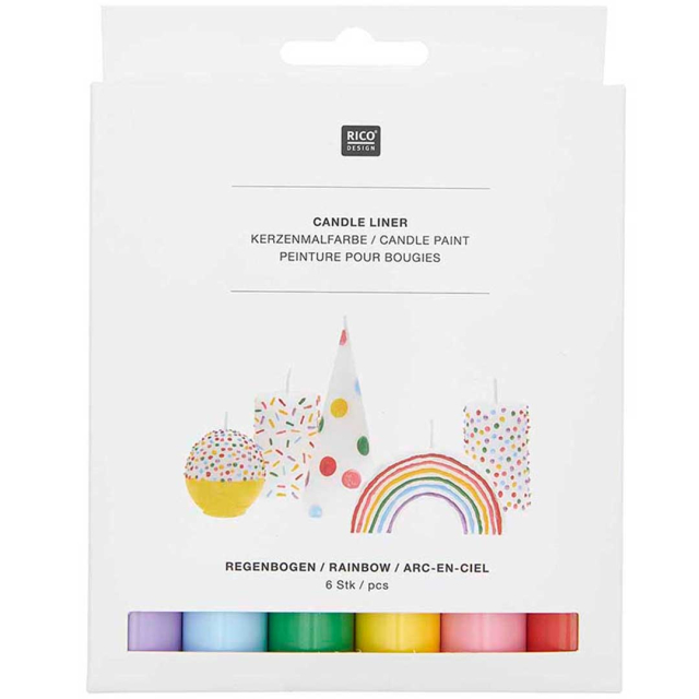 Candle Liner Stearinlysfarver 30ml x 6-pack