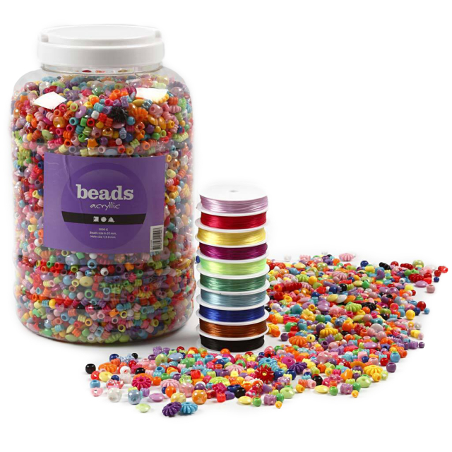 Perler og Smykkeelastik Storpakke