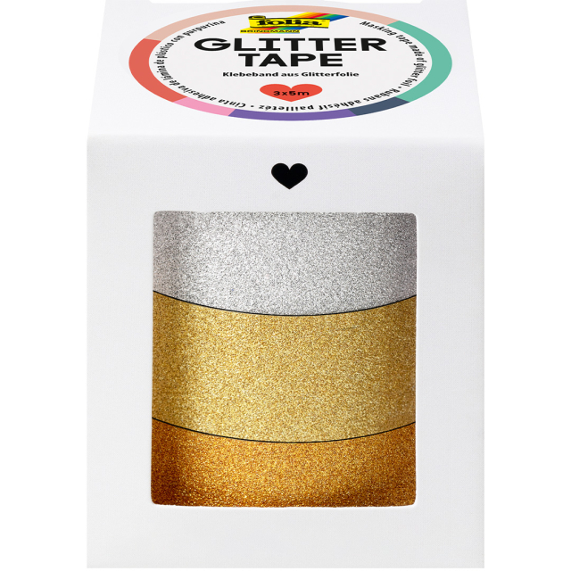Glitter-Tape Guld 3-pack