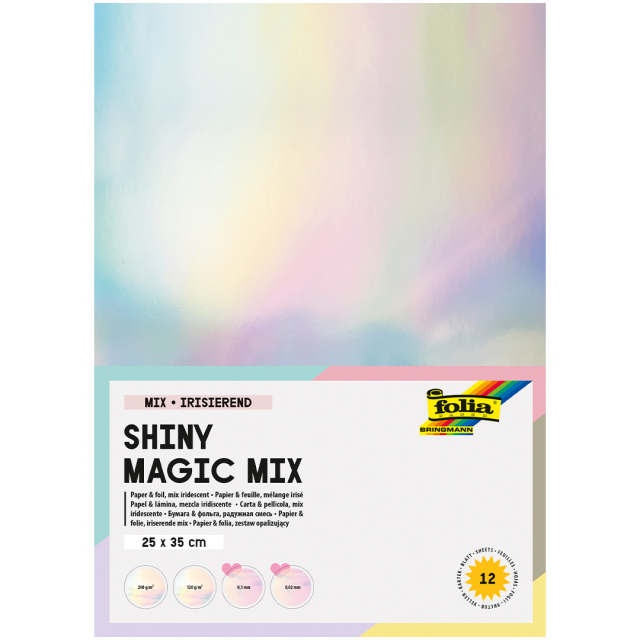 Farveskiftende papir Shiny Magic Mix 12 Ark 