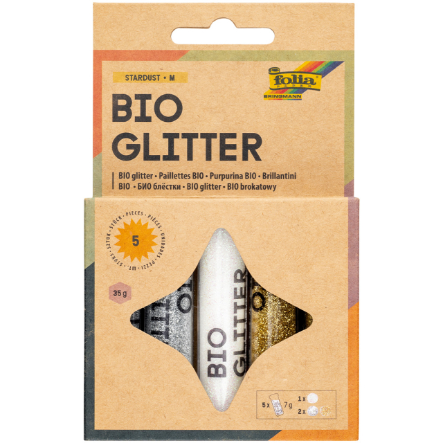 Bio Glitter Mix Stjernestøv 5-pack