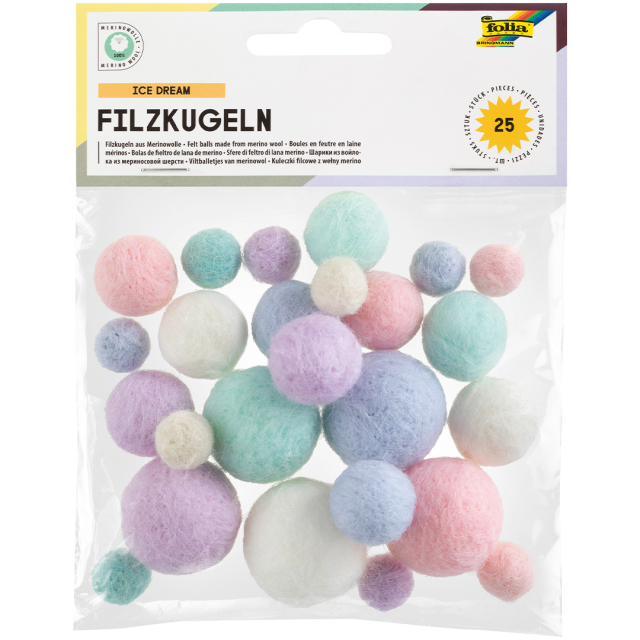 Filtkugler Ice Dream 25-pack