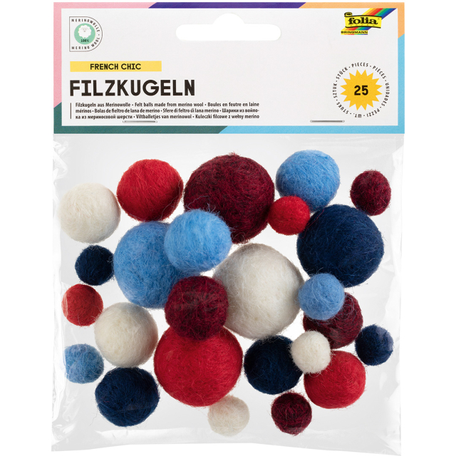 Filtkugler French Chic 25-pack