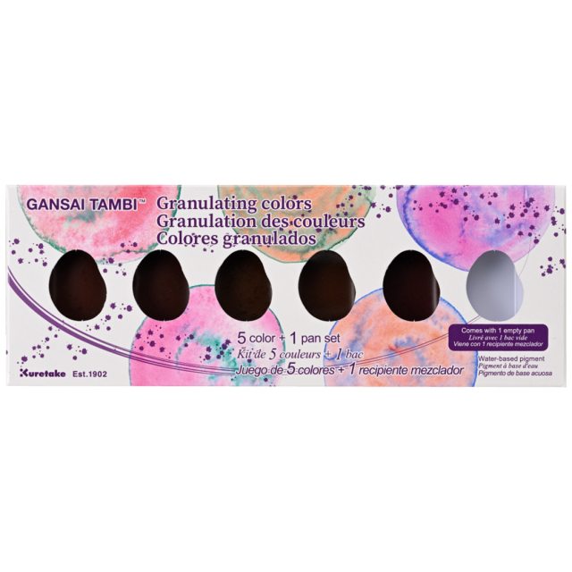 Gansai Tambi Akvarel sæt 5 stk Granulating Colors