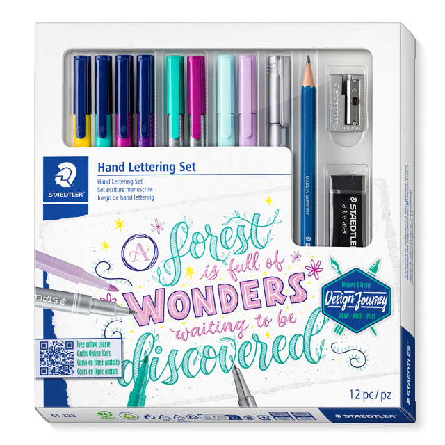 Hand Lettering Set 12 dele