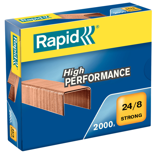 Hæfteklammer Strong 24/8 kobber 2000 stk