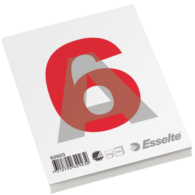 Limblok A6 60g 100 ark blankt