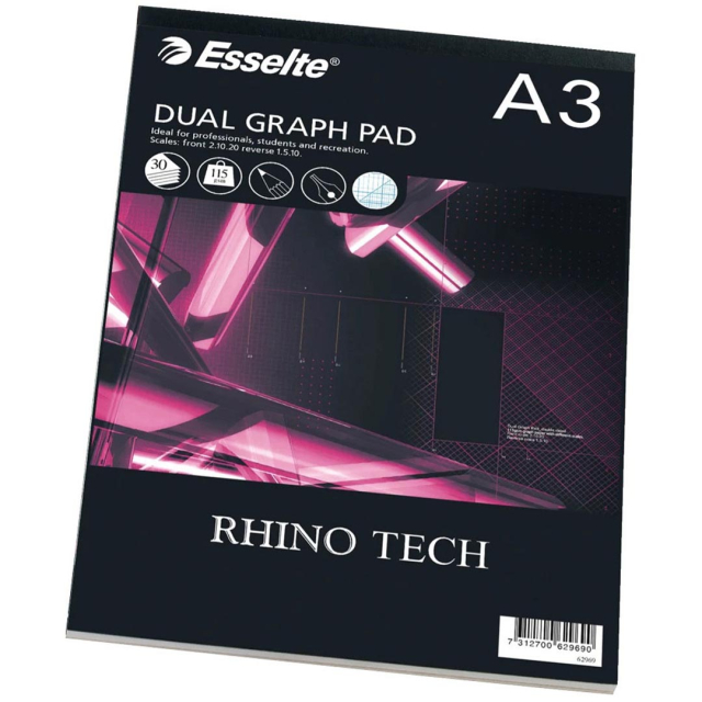 Millimeterpapir A3 30 ark 2 skalaer