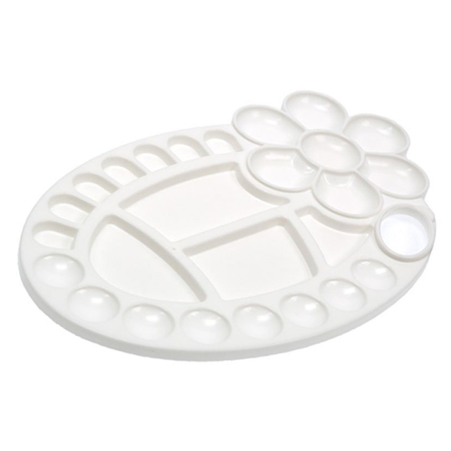 Oval malerpalet Blomst