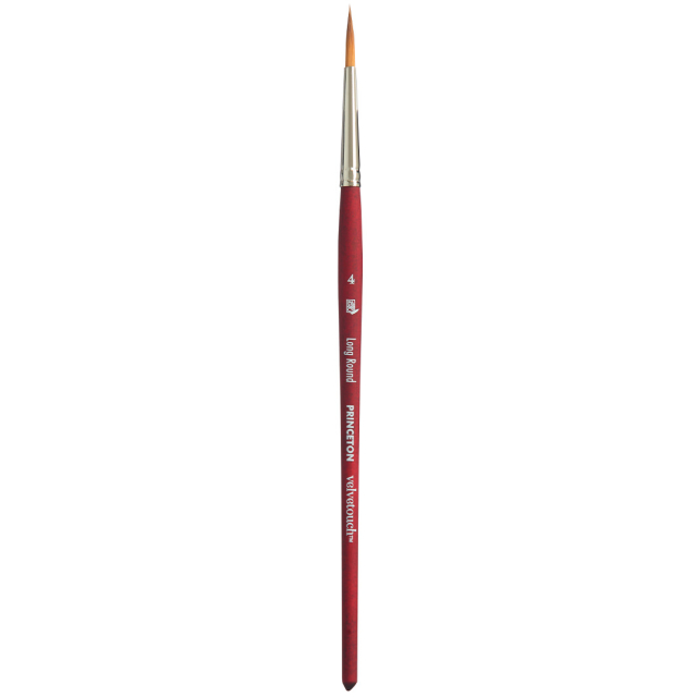 Velvetouch Syntetpensel kort skaft Lång Rund St 4