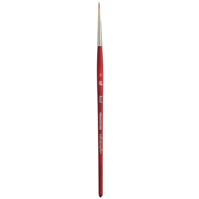 Velvetouch Syntetpensel kort skaft Rund St 2