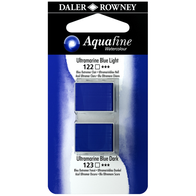 Aquarelle Half-pan Duo Ultramarine Blue Light/Ultramarine Blue