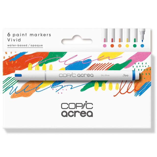 Acrea Paint Marker 6-sæt Vivid Colours
