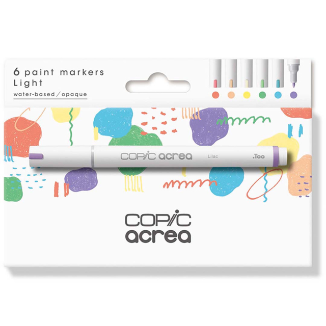 Acrea Paint Marker 6-sæt Light Colours