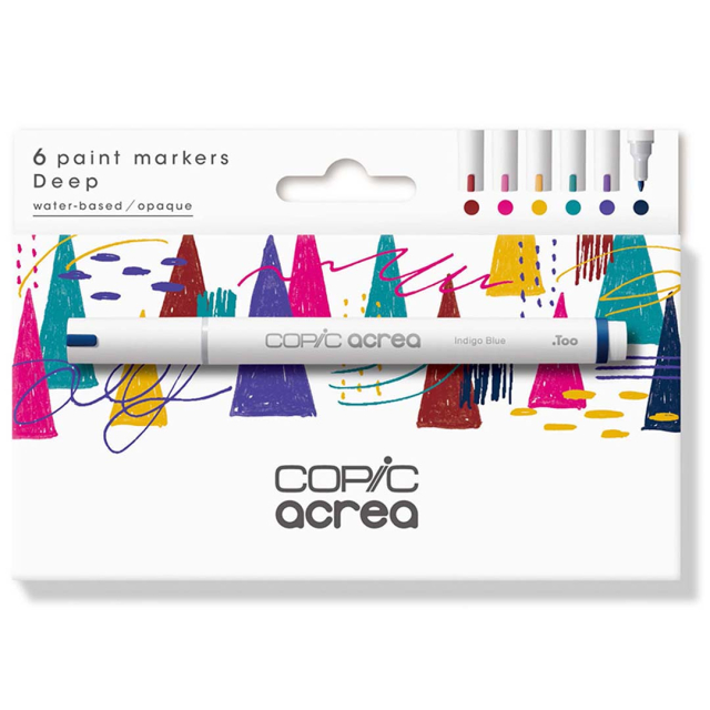 Acrea Paint Marker 6-sæt Deep Colours