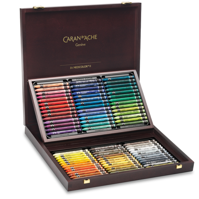 Neocolor II Aquarelle Trækasse med 84 stk