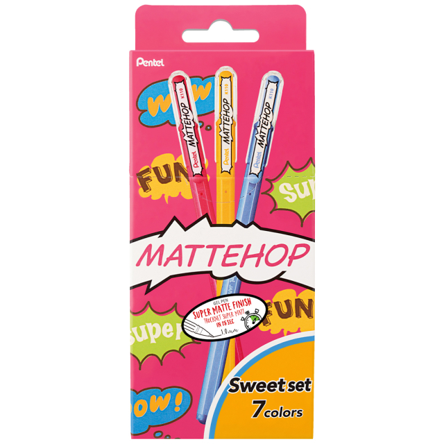 Mattehop Gelpen Sweet Colours 7-pak