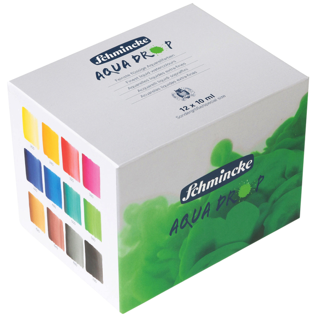 Aqua Drop Flydende akvarelfarve 12x10 ml