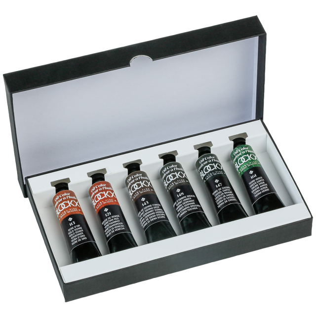 Oliemaling Assortment 6x20 ml Natural Earth Colours