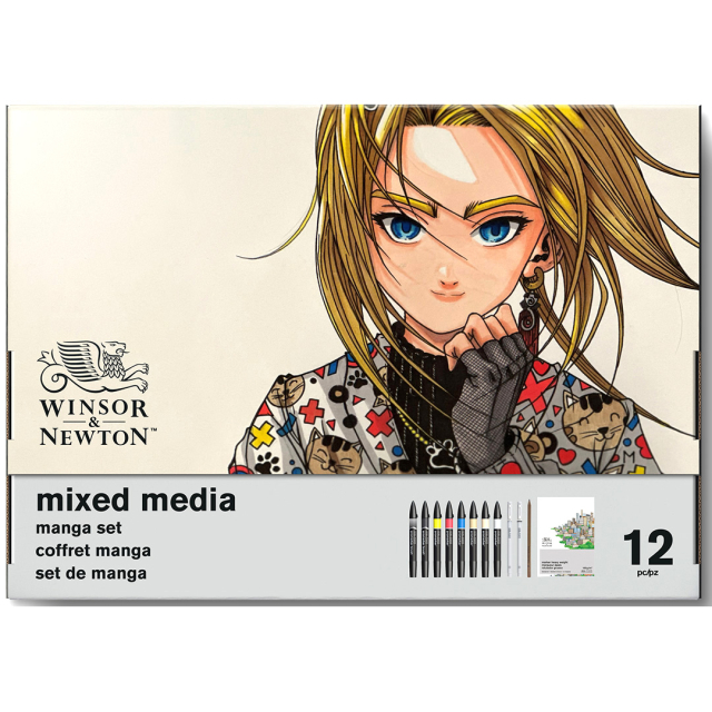 Mixed Media Graphic Art Manga 12-sæt