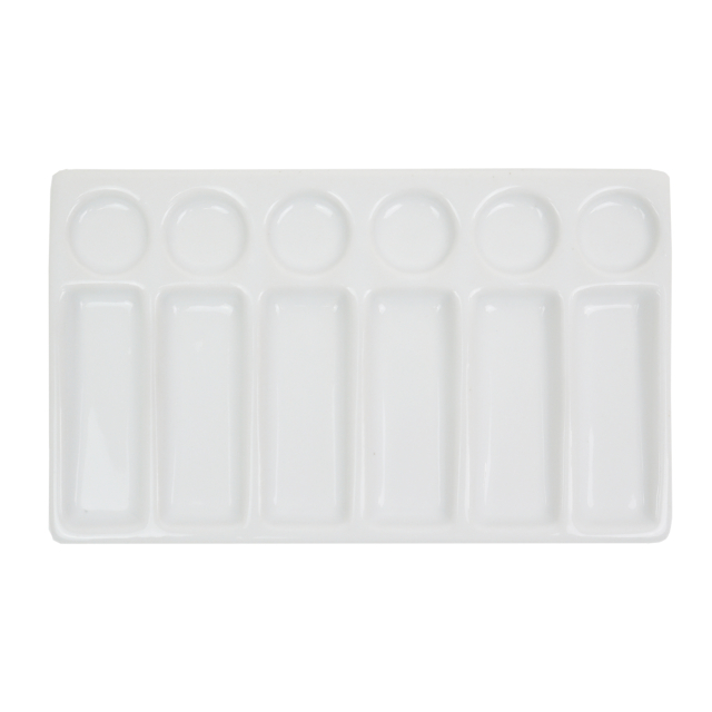 Artists porcelænspalette rektangulær 20x12 cm