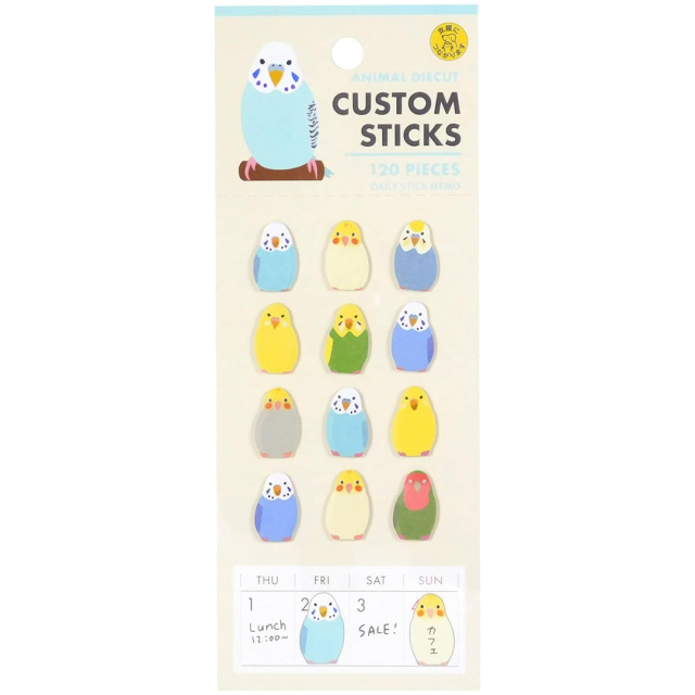 Stickers Parakeet 120-pak