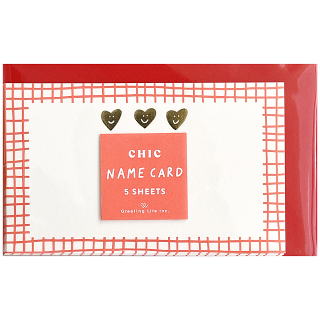 Kort med kuverter 5-pak Hjerter