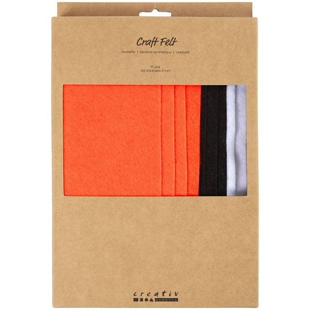 Hobbyfilt A4 10-pak Halloween-farver