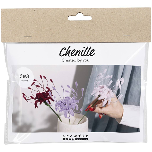 DIY-kit Chenilleblomster edderkoppeliljer