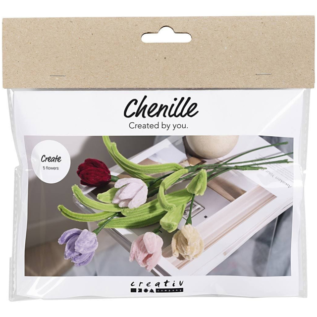 DIY-kit Chenilleblomster Tulipaner
