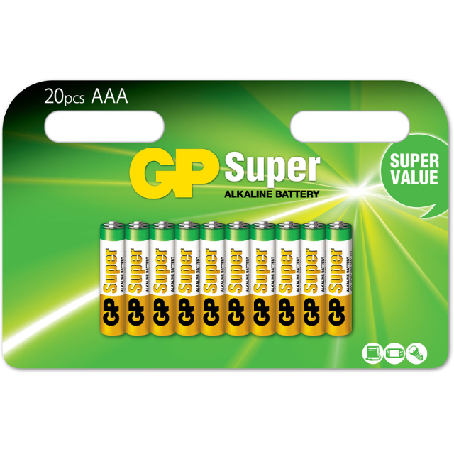 Batteri Super Alkaline AAA 20-pak