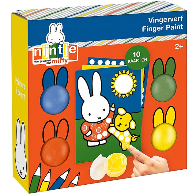 Miffy fingermaling 4 farver + 10 billeder