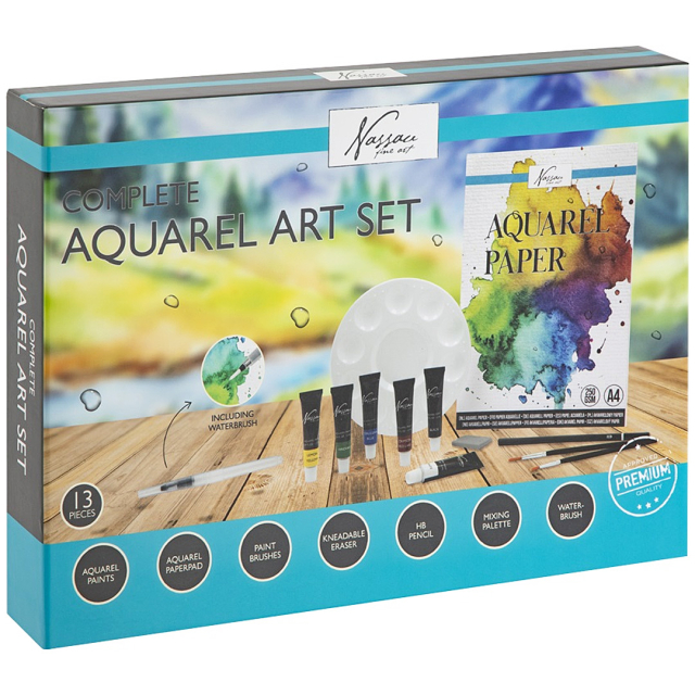 Akvarel start-sæt komplet