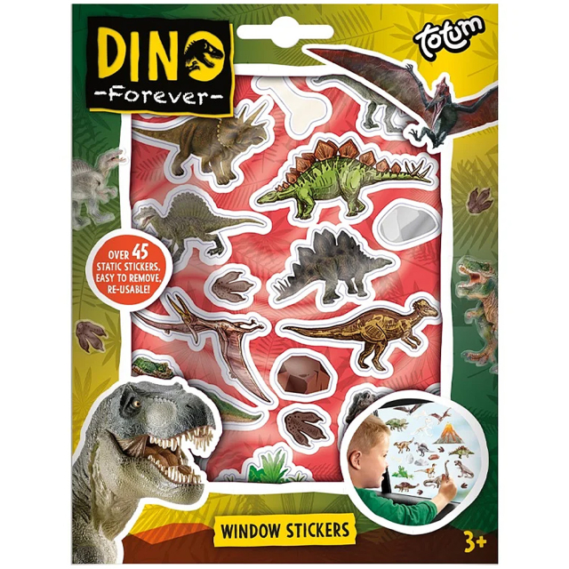 Dinosaur vinduesklistermærker (3 år+)