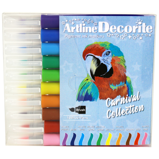 Decorite Brush Marker 10-pak Carnival