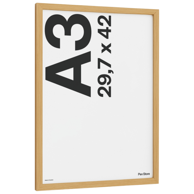 Ramme i eg 29,7x42 cm A3