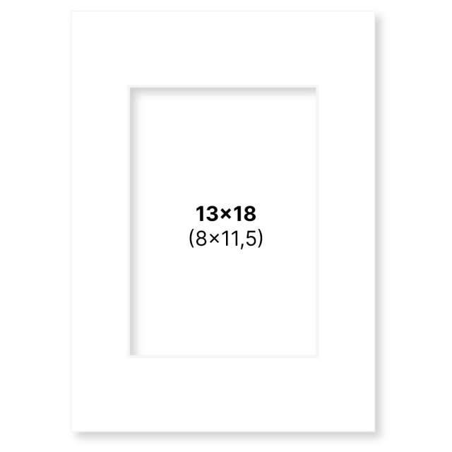 Passepartout Hvid 13x18 cm