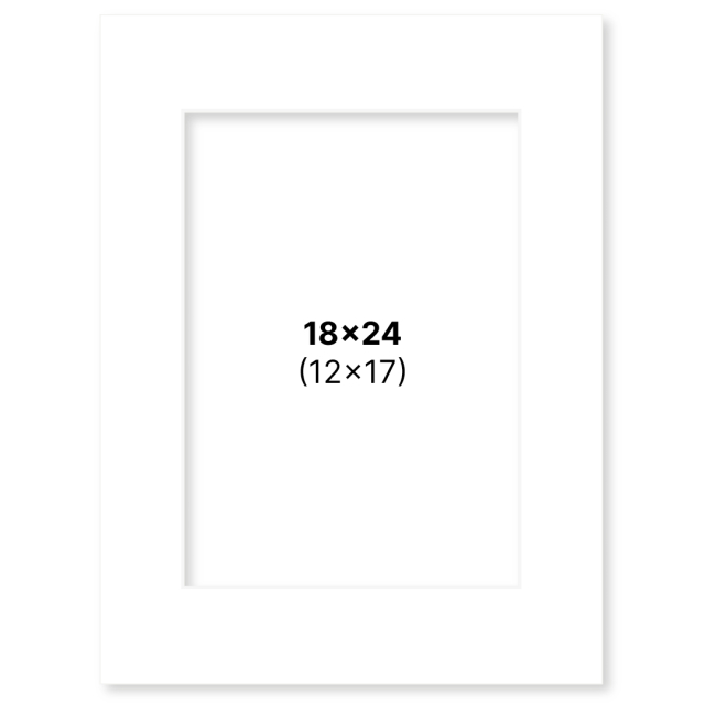 Passepartout Hvid 18x24 cm