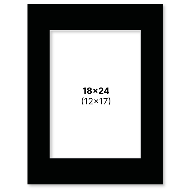 Passepartout Sort 18x24 cm